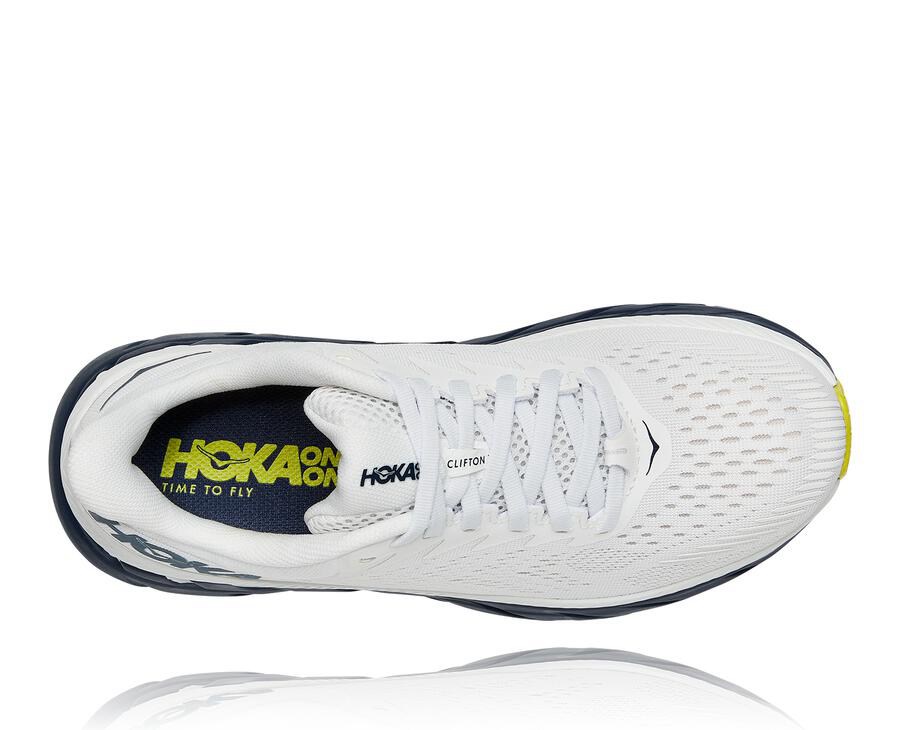 Chaussure Running Hoka One One Clifton 7 Homme - Blanche/Noir - SZC-510497